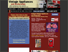 Tablet Screenshot of antiquevintageappliances.com